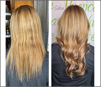 Nuance Salon Hair Extnesions Before and After 8